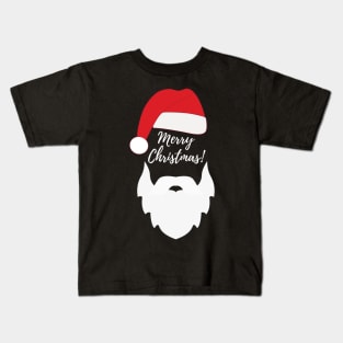 Funny Santa Beard Costume - White Fake Beard Christmas - Santa Claus Beard Costume - Merry Christmas Everyone Santa Kids T-Shirt